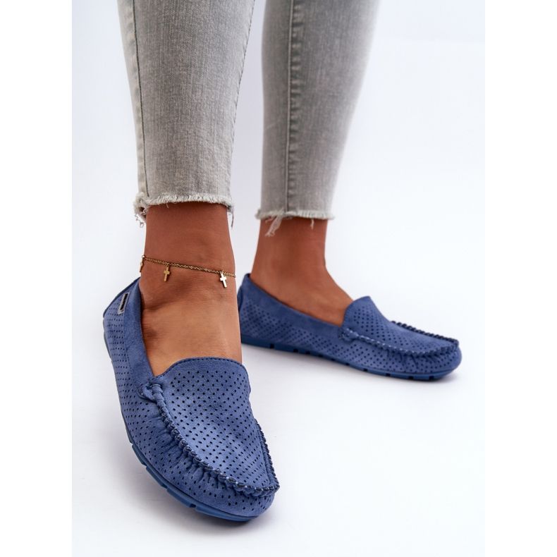 Women's Openwork Moccasins Blue Rasirna 2 Women's Openwork Moccasins Blue Rasirna 2