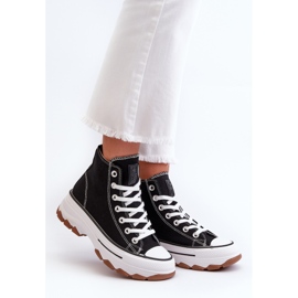 High Women's Sneakers On The Platform Black Valvia 1