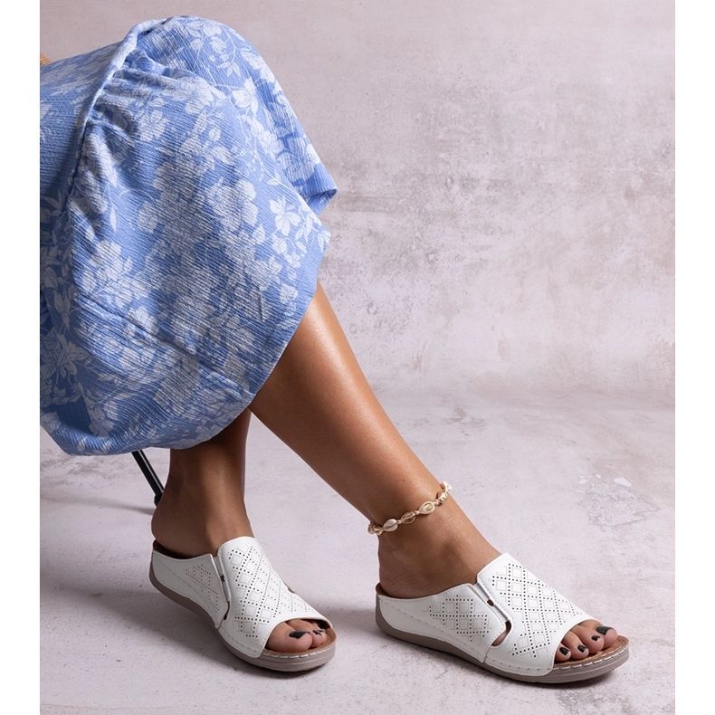 Marouna white perforated flip-flops 1 Marouna white perforated flip-flops 1