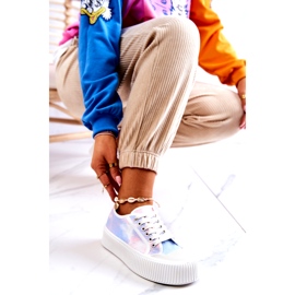 Low women's sneakers on the blue-pink platform multicolored 2 Low women's sneakers on the blue-pink platform multicolored 2