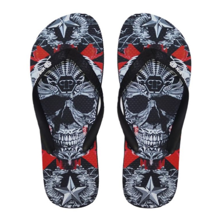 Pliant Philipp Plein IMPS900 men's flip-flops black 2
