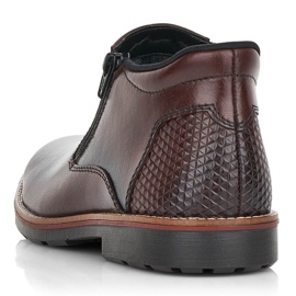 Brown leather men's boots Rieker 15398 2