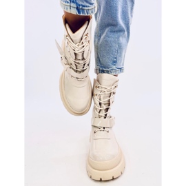 Military varnished Jens Beige boots 1
