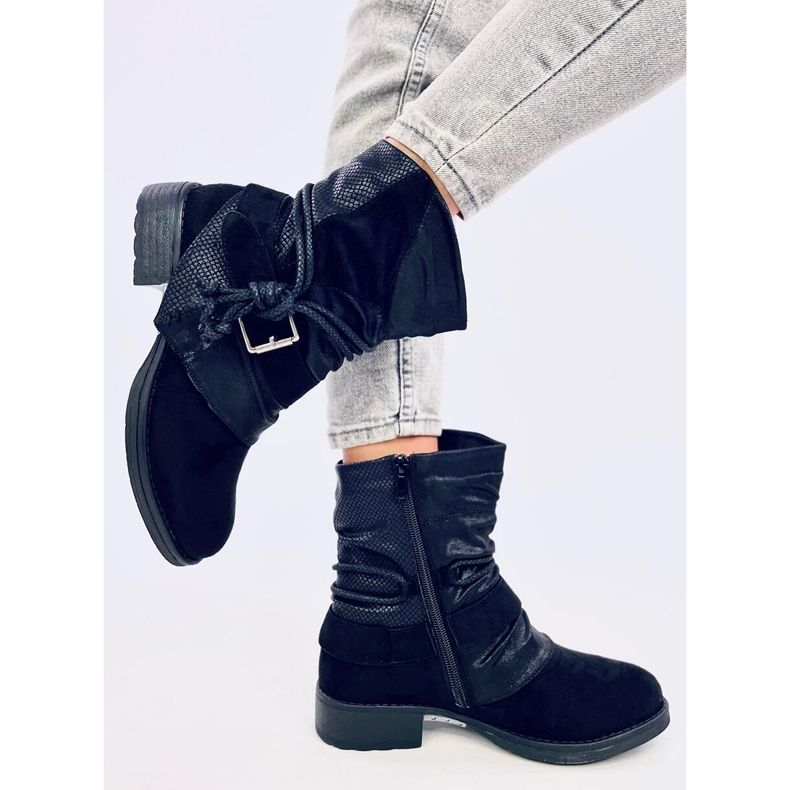 Medo Black military boots 1