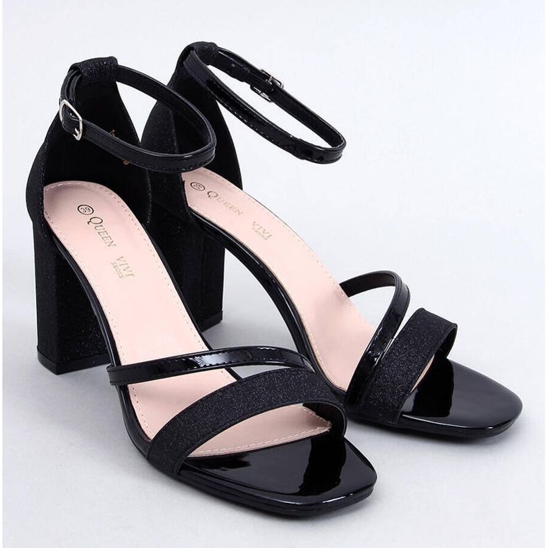 Paolis Black formal high-heeled sandals 1