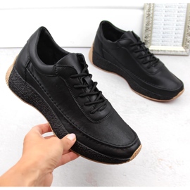 Leather women's sports shoes black Sergio Leone SP013 1 Leather women's sports shoes black Sergio Leone SP013 1