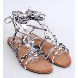 Morin Serpentine gladiator sandals grey 1