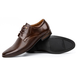 Men's formal leather shoes 482 dark brown 3