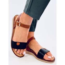 Almera Black women's sandals 1