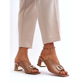 Elegant Women's High Heel Flip-Flops Laura Messi 2771 Beige 3 Elegant Women's High Heel Flip-Flops Laura Messi 2771 Beige 3