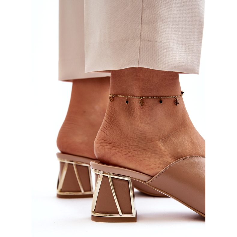 Elegant Women's High Heel Flip-Flops Laura Messi 2771 Beige 1 Elegant Women's High Heel Flip-Flops Laura Messi 2771 Beige 1