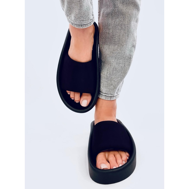 Soft women's slippers Fontes Black 1