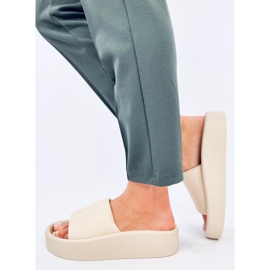 Soft women's slippers Fontes Beige 2