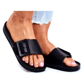 Women's Slippers Big Star with a Buckle Black FF274A389 4