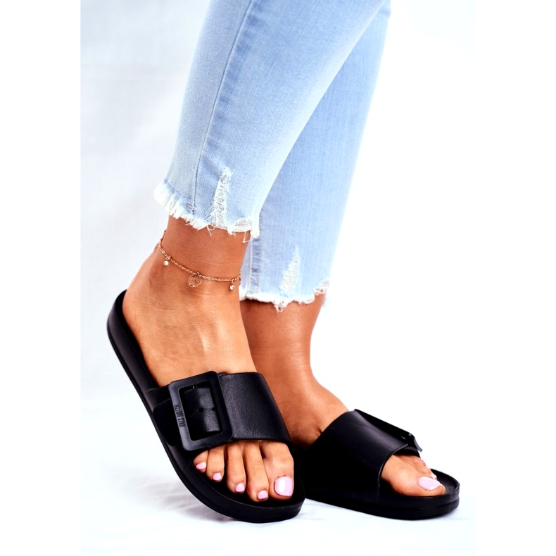 Women's Slippers Big Star with a Buckle Black FF274A389 1