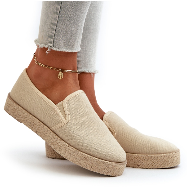 News Women's Espadrilles On Beige Platform 4