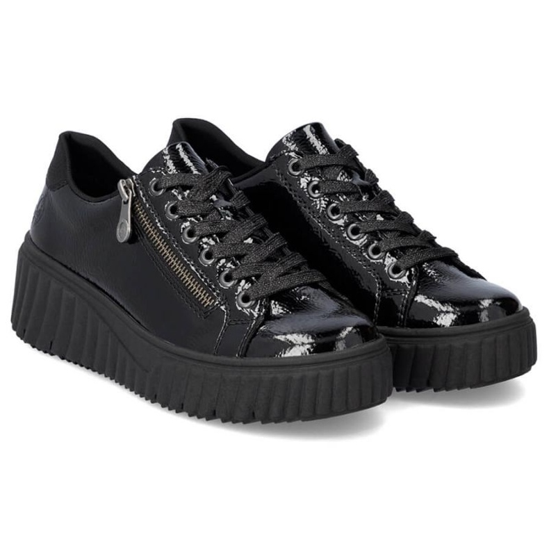 Rieker W N2501-00 black wedge shoes 1