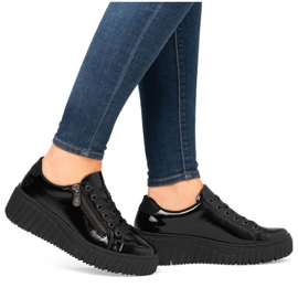 Rieker W N2501-00 black wedge shoes 2 Rieker W N2501-00 black wedge shoes 2