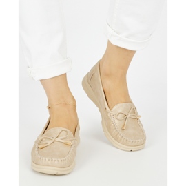 Seastar Gold comfortable moccasins made of eco-leather golden 2