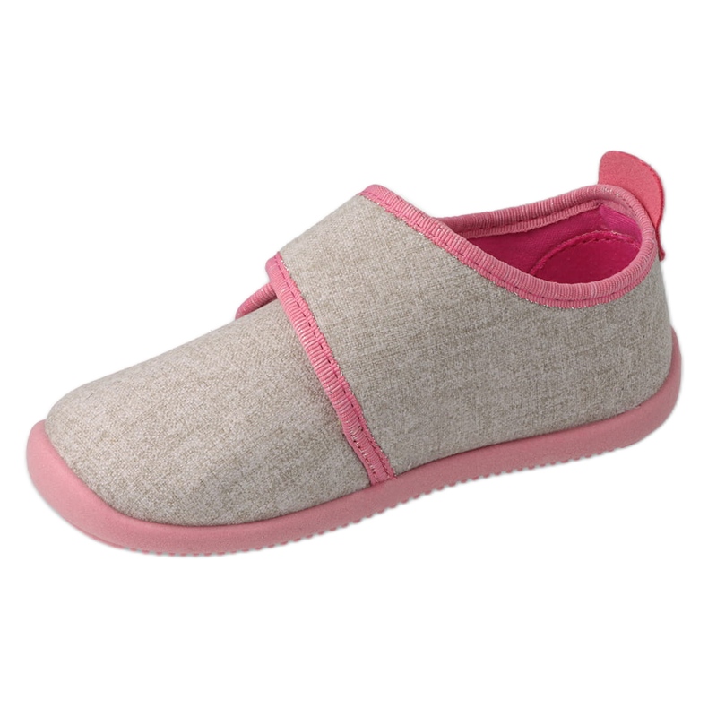 Befado children's slippers with leather insert 902X020 gray with application grey 1