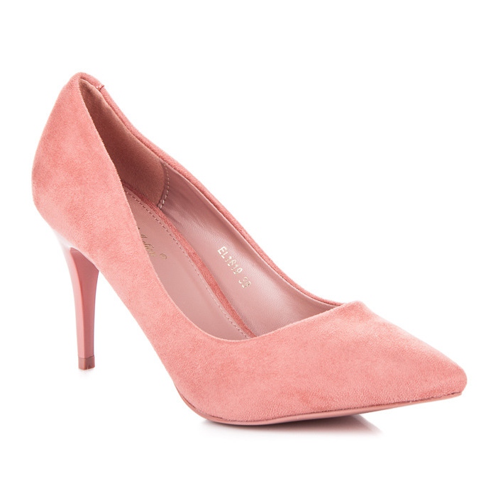 Comer Suede heels pink 1