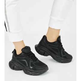 Black sneakers with a thick sole 1