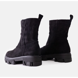 Black suede ankle boots Eleonira 1