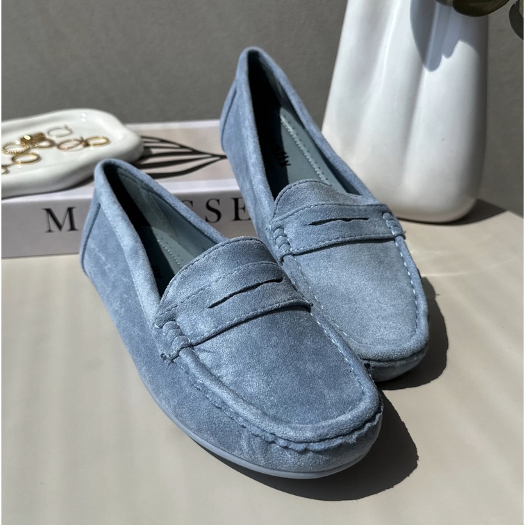 Women's Blue Lenvie Suede Loafers 2 Women's Blue Lenvie Suede Loafers 2