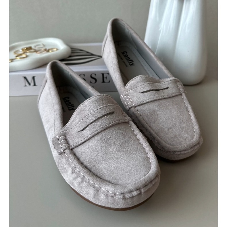 Confly Women's suede moccasins Gray Lila Lenvie grey 2
