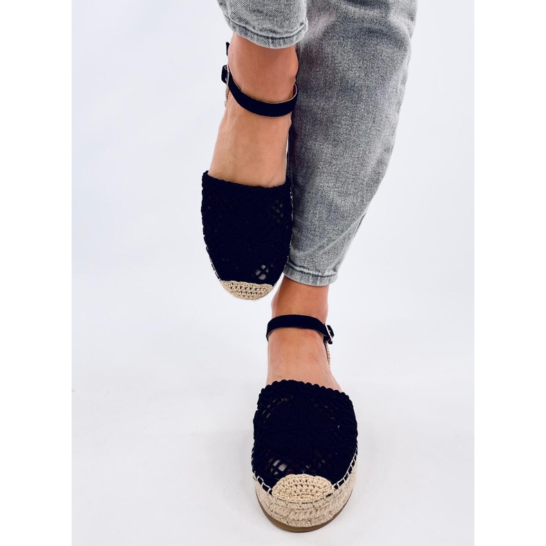 Premat Black openwork espadrille sandals 1