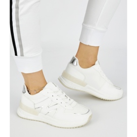White comfortable women's sneakers 1