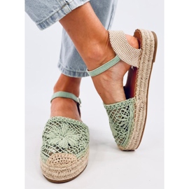 Premat Green openwork espadrille sandals 2