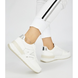 White comfortable women's sneakers 2
