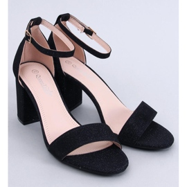 Iridescent Yanas Black high-heeled sandals 1