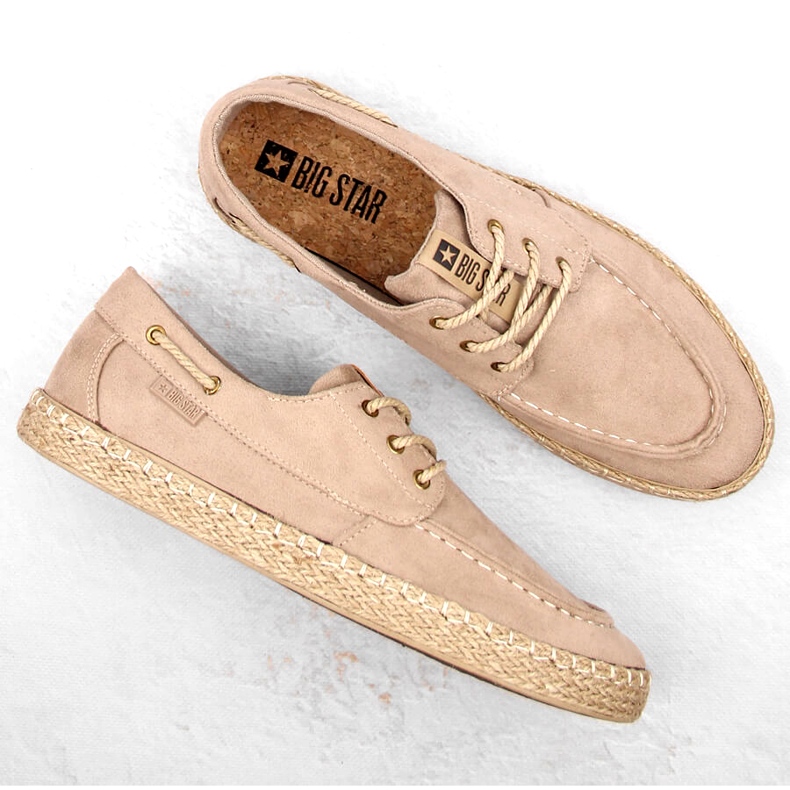 Men's Lace-Up Espadrilles Big Star NN174054 Beige 3