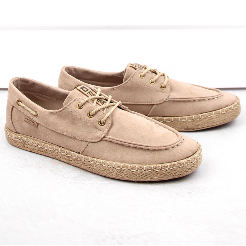 Men's Lace-Up Espadrilles Big Star NN174054 Beige 1