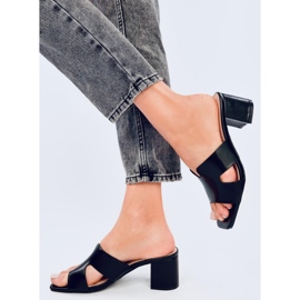Vallon Black high-heeled mules 2
