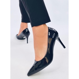 Charlotte Black patent stiletto pumps 1