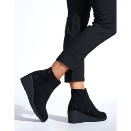 Black wedge boots 2
