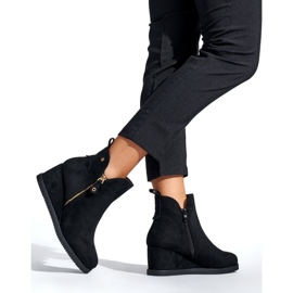 Black women's wedge boots 2