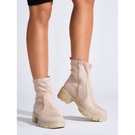 Ladies' beige boots 1
