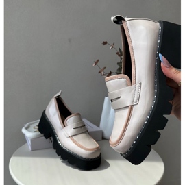 S.Barski Leather Women's Moccasins D&A MR870-32 Beige 1 S.Barski Leather Women's Moccasins D&A MR870-32 Beige 1