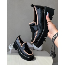 S.Barski Leather Women's Moccasins D&amp;A MR870-32 Black 2