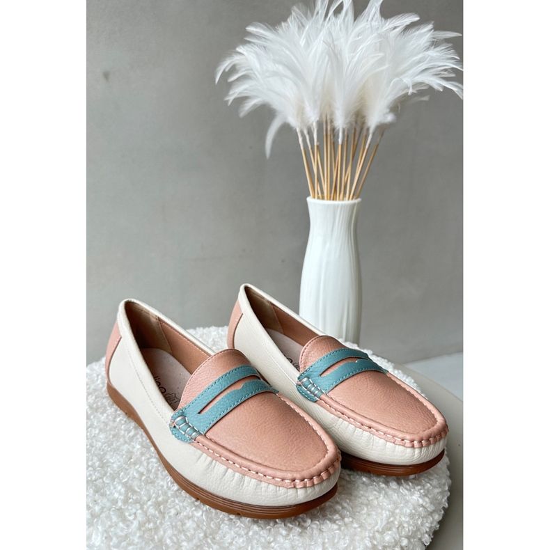Women's Eco Leather Moccasins Pink Vikitara 1