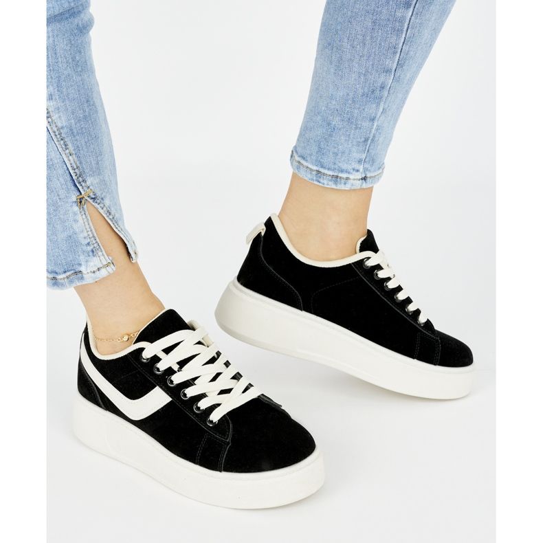 Suede black women's platform shoes 2 Suede black women's platform shoes 2