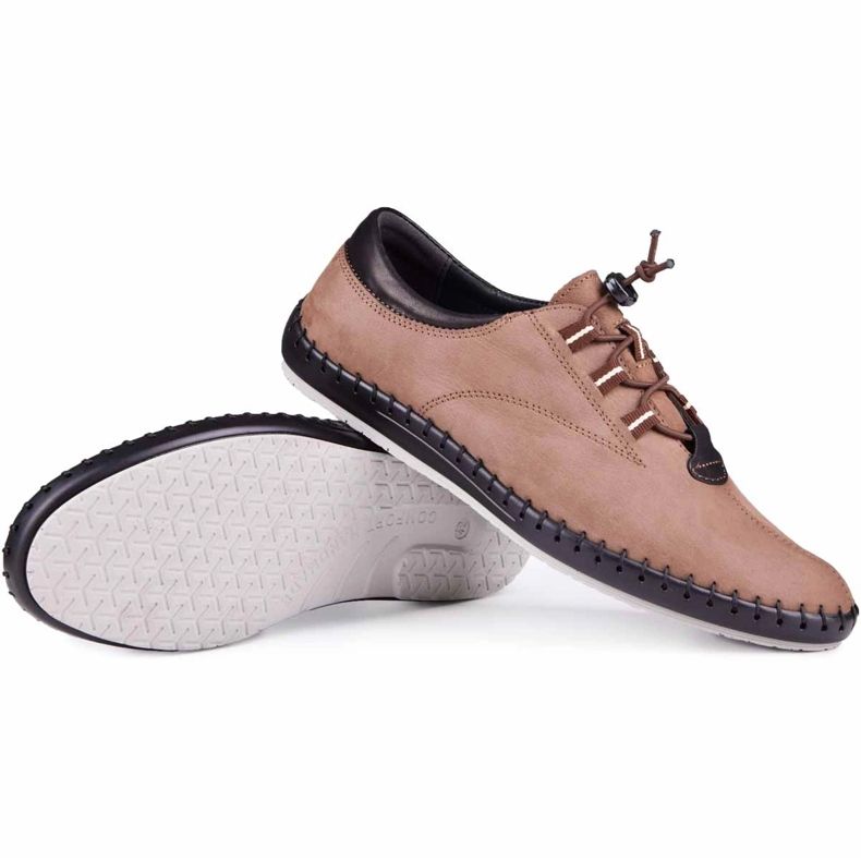 Kampol Casual men's shoes 337 / OL brown beige 2 Kampol Casual men's shoes 337 / OL brown beige 2