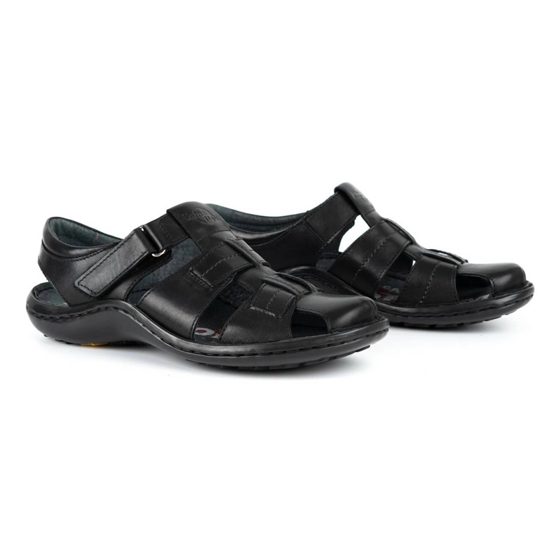 Kampol Men's leather sandals 220KAM black 3 Kampol Men's leather sandals 220KAM black 3