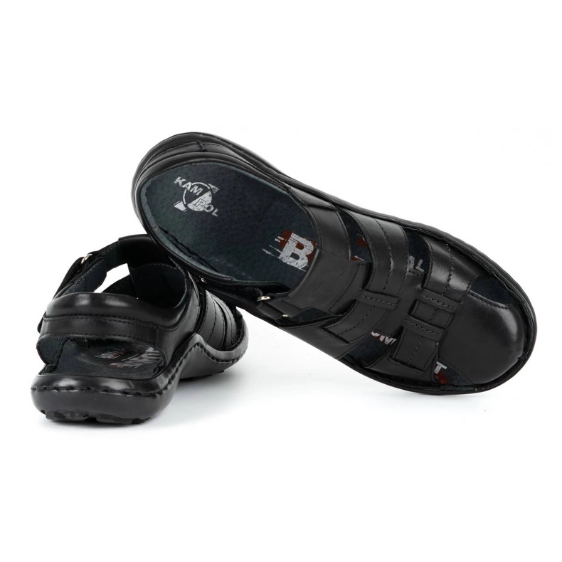 Kampol Men's leather sandals 220KAM black 4 Kampol Men's leather sandals 220KAM black 4