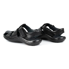 Kampol Men's leather sandals 220KAM black 5 Kampol Men's leather sandals 220KAM black 5
