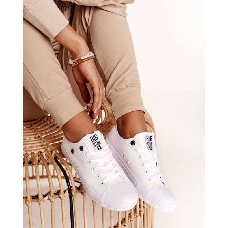 Women's Classic Low Sneakers Big Star AA274010 White 2